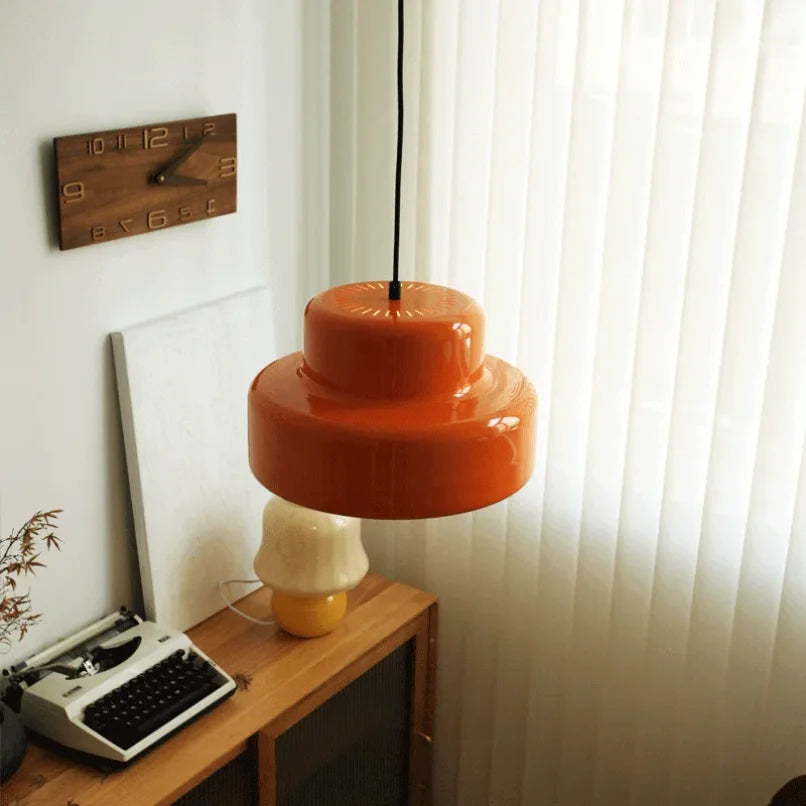 Bauhaus Orange Pendant Lights