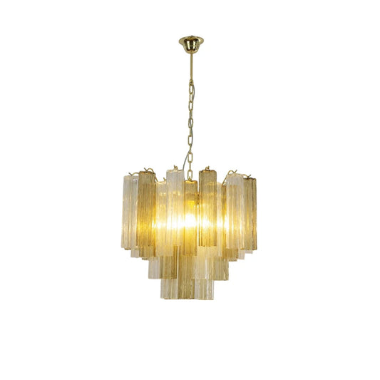 Murano Amber Clear Mixed Chandelier Lighting French