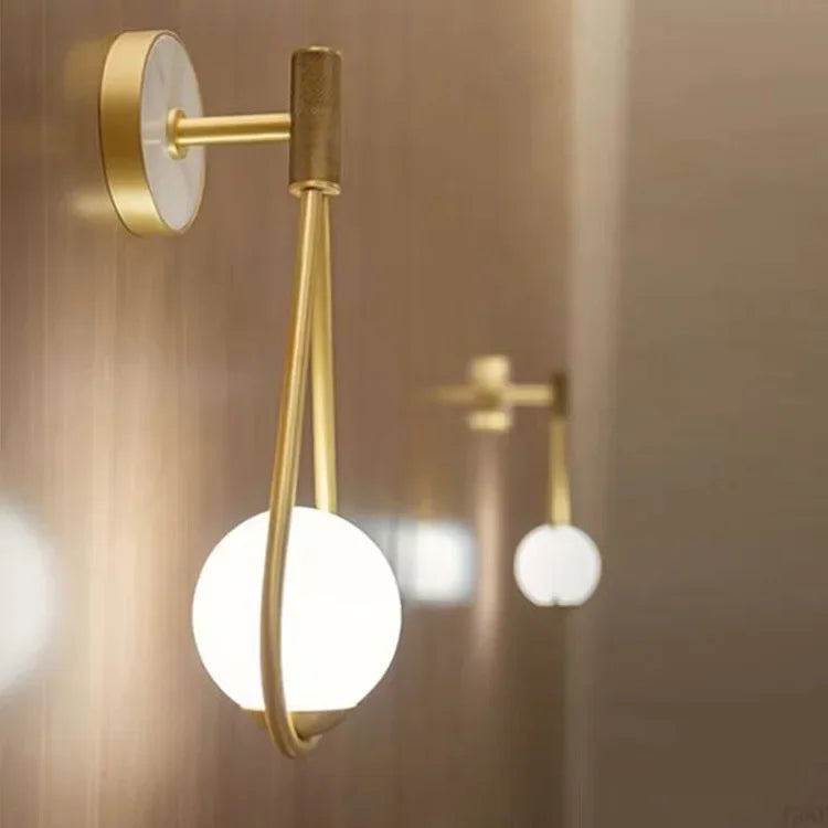 Wall Lamps LED Glass Ball Golden