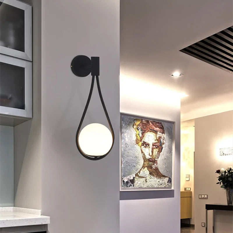 Wall Lamps LED Glass Ball Golden