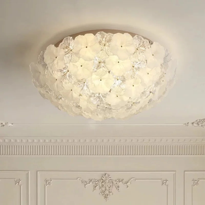 Flower Glass LED Ceiling Lights Living Room Home Pendant