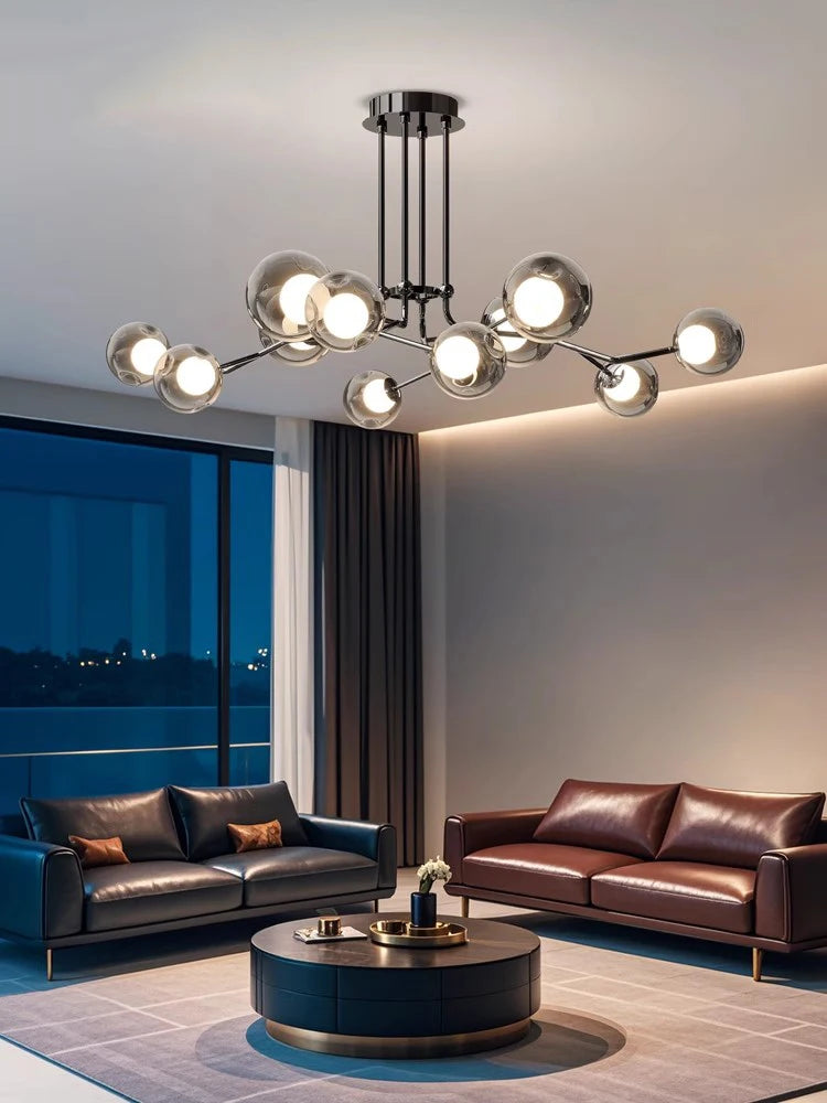 Black LED Living Room Chandelier
