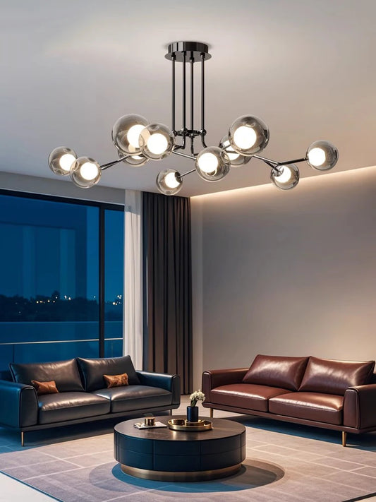Black LED Living Room Chandelier