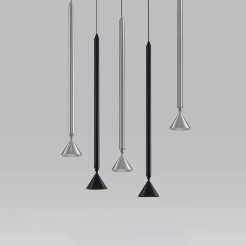 Black Silver Aluminum Wire Length Pendant Lights