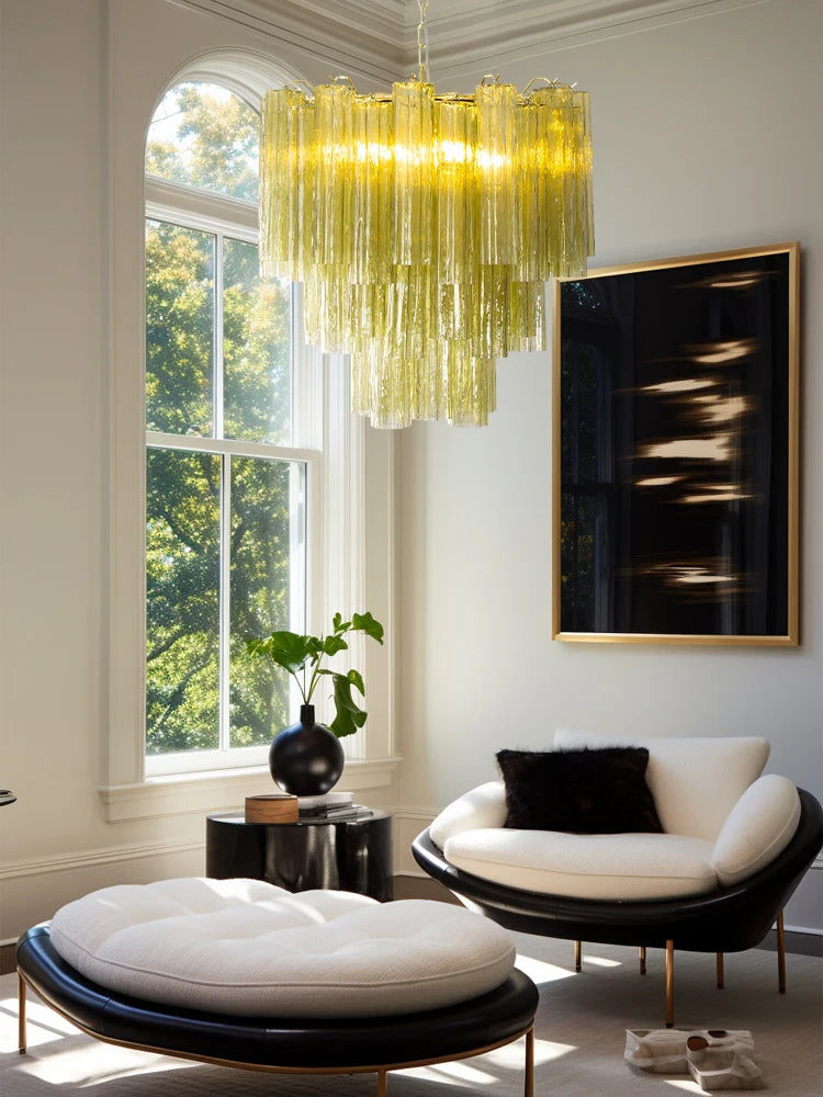 Dark Night Art Murano Design LED Chandelier