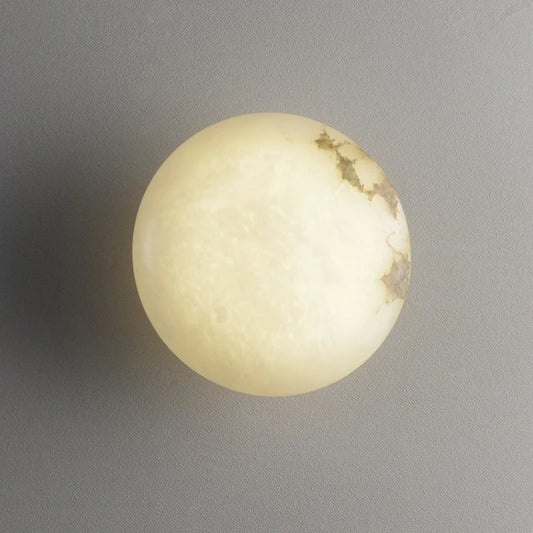 Real Marble LED Wall Light Gold Black Copper Base For Indoor
