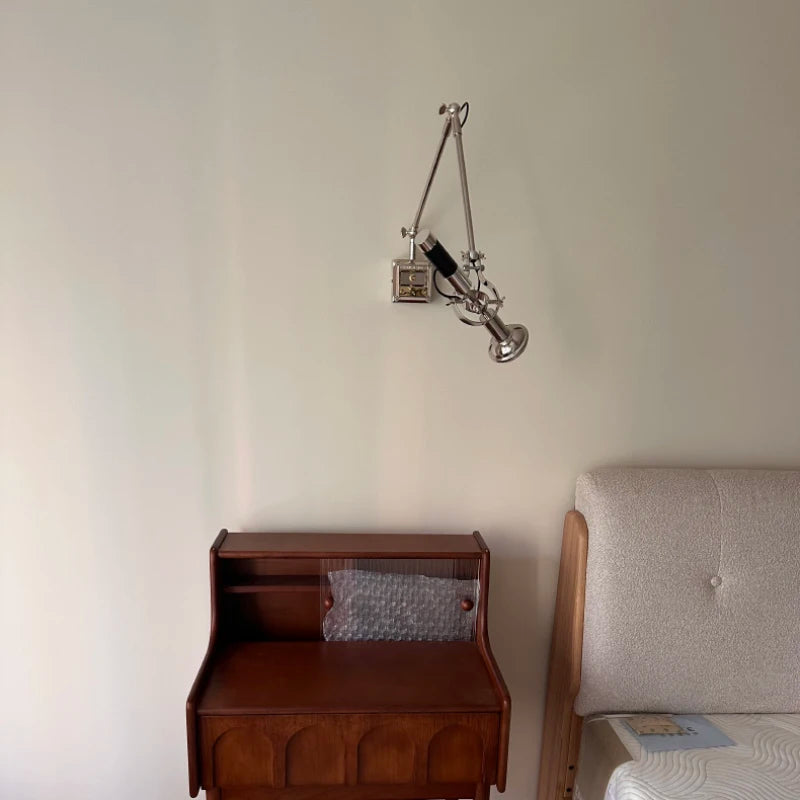 Novelty Chrome Metal Wall Lamp Switch Rotatable GU10 Bulb