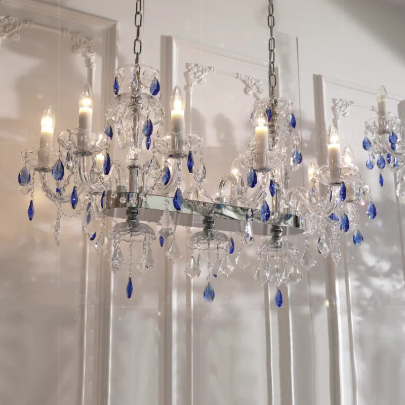 European K9 Crystal Chandelier Living Room Candle E27