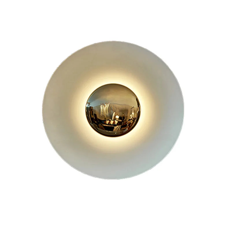 Art Wall Light Designer Sconce Porch Bedroom Bedside Round