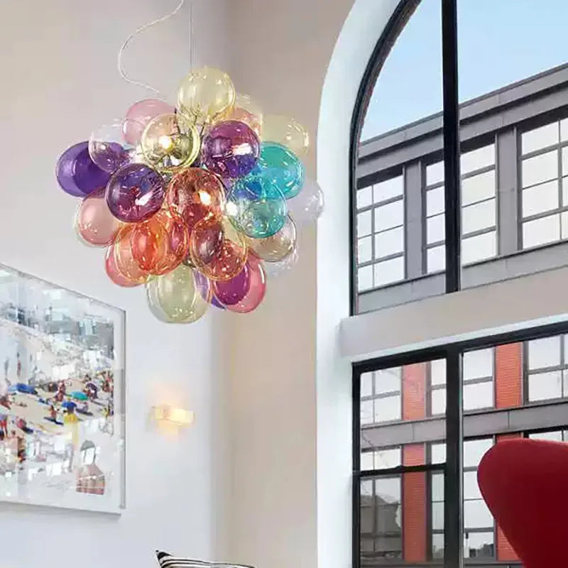 Romantic Pendant Light E14 G9 Bulb Purple Blue Green Yellow