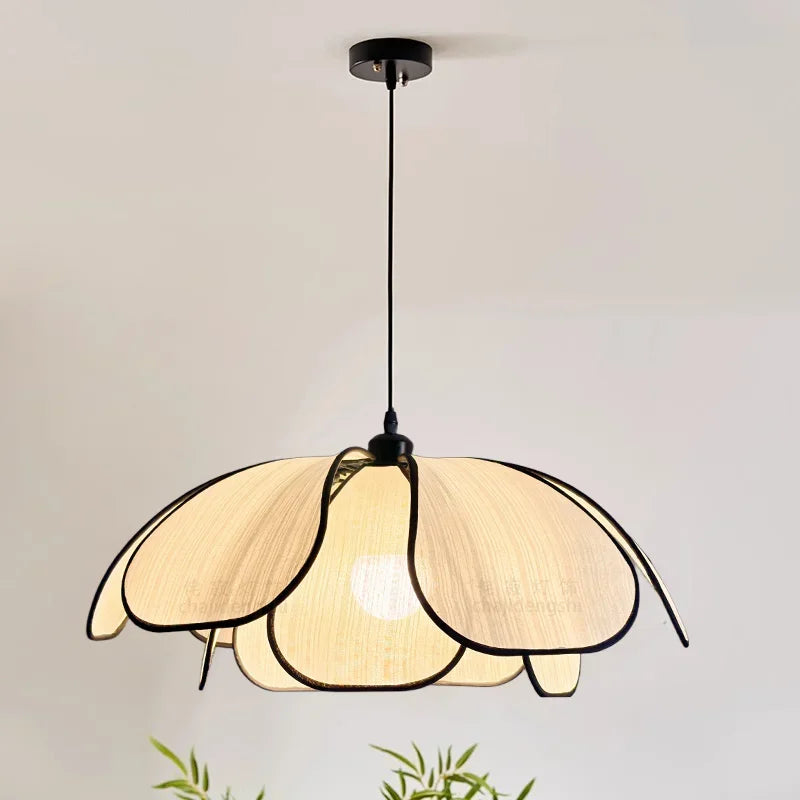 Nordic Petal E27 LED Pendant Lights Wabi Sabi Ceiling