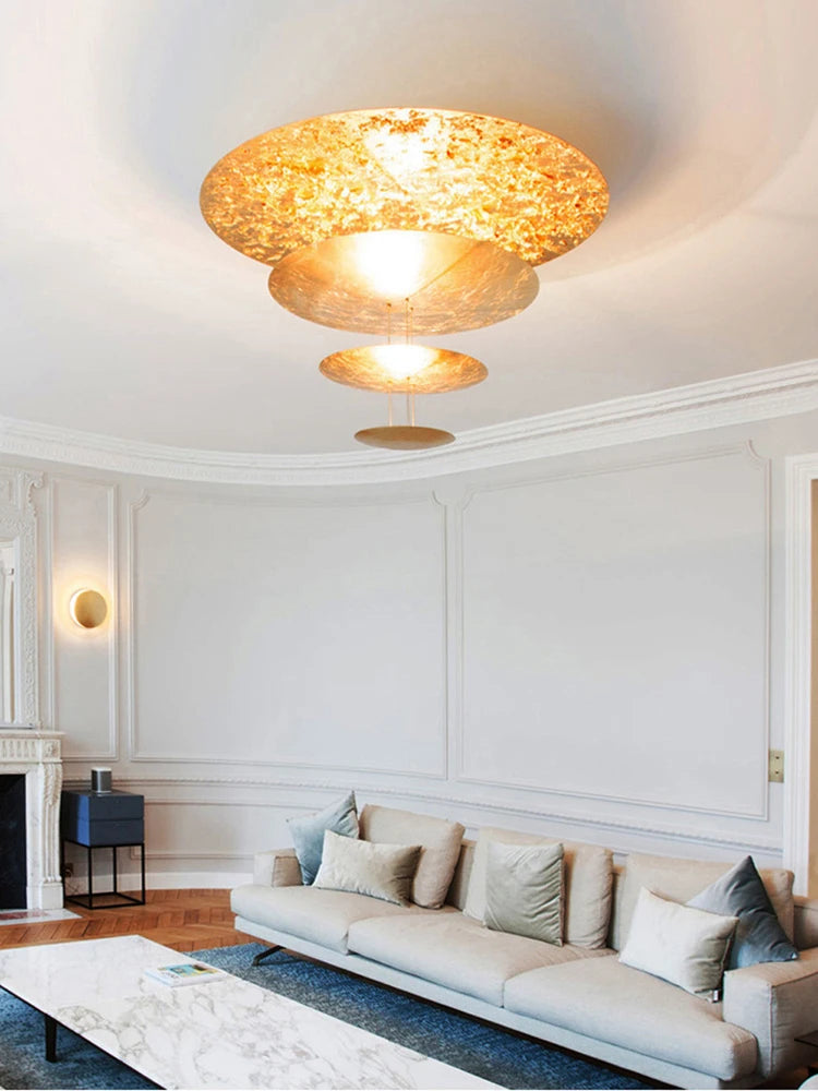 Umbralla Collection LED Chrome Gold 4 Layer Chandelier