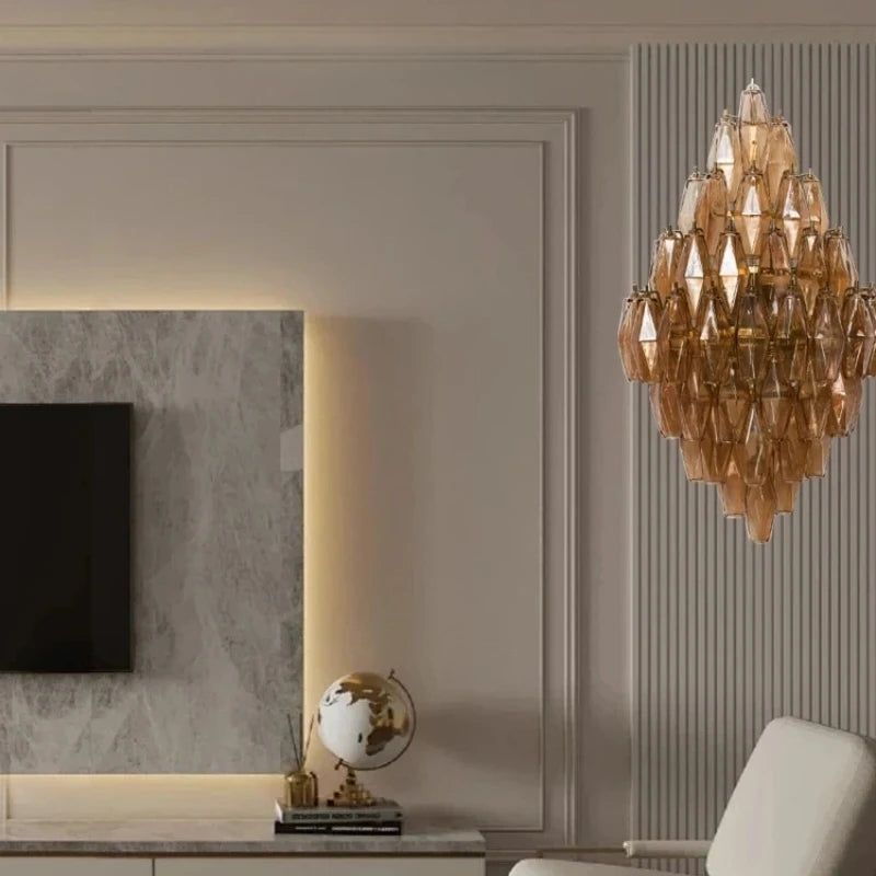 Amber Glass Wall Lamp