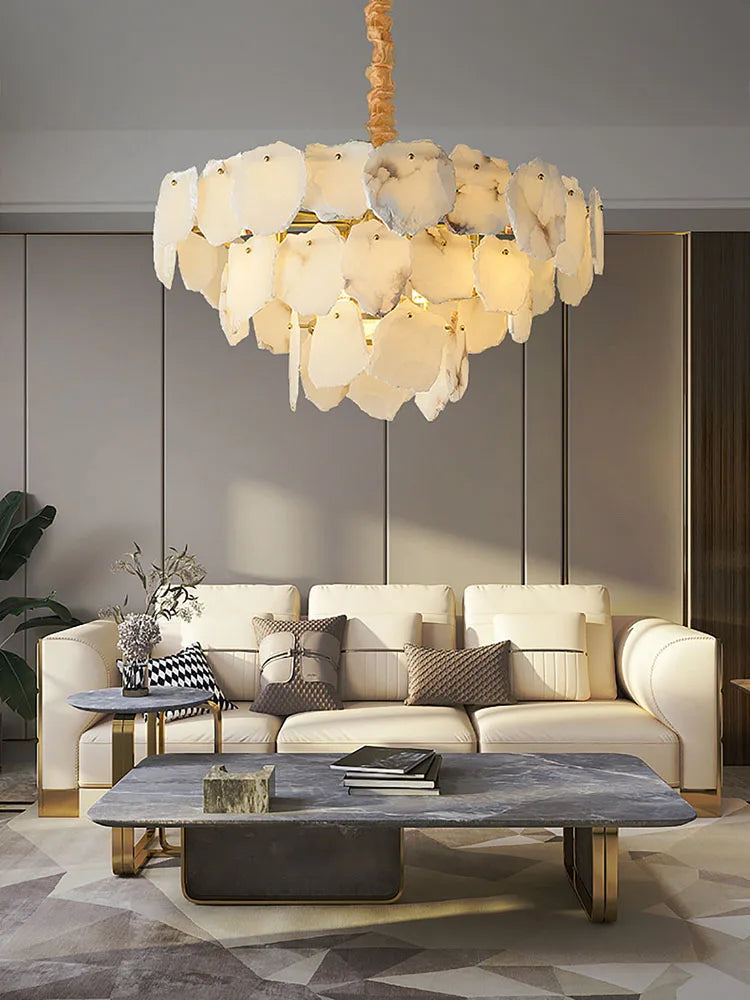 Natural Marble LED Dimmable Gold Silver