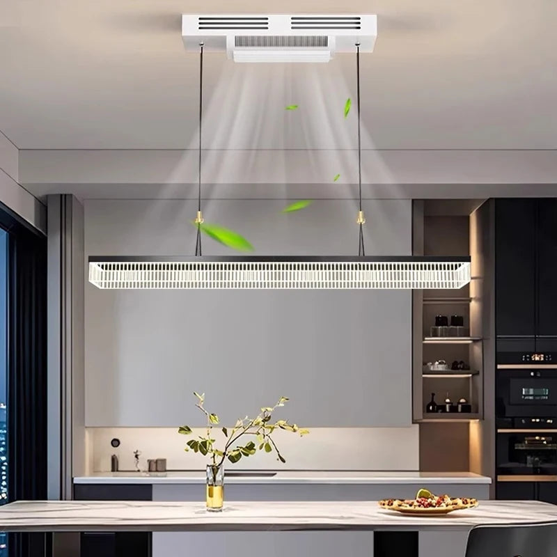 Ceiling Fan Light Living Room Invisible Bladeless Remote