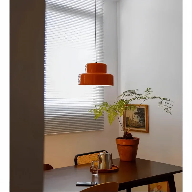 Bauhaus Orange Pendant Lights