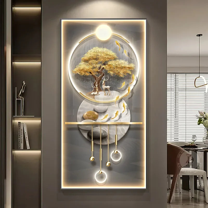 Corridor Decorative Wall Lamp LED Elk Crystal Porcelain