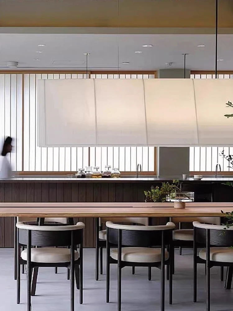 Japanese Zen Dining Room Fabric Pendant Lights Wabi Sabi