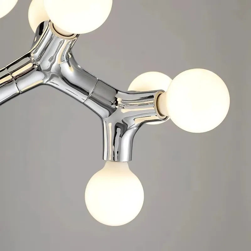 Postmodern LED Chandelier Lighting Copper Dining Room Island