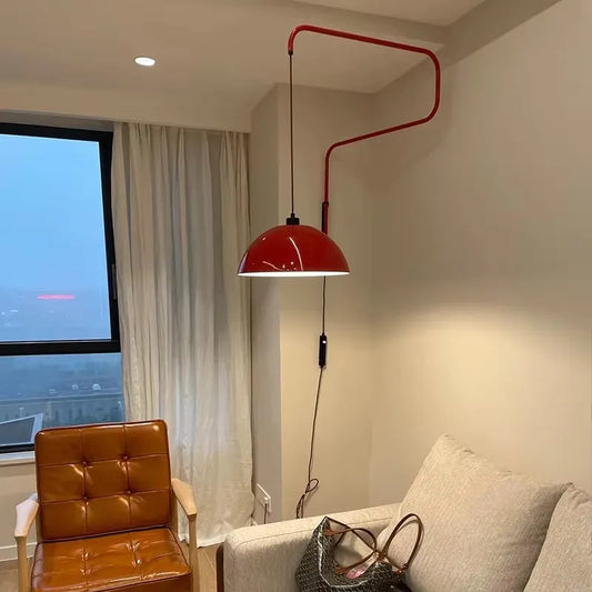 Red Rocker Chandelier Wabi-Sabi Living Room Wall