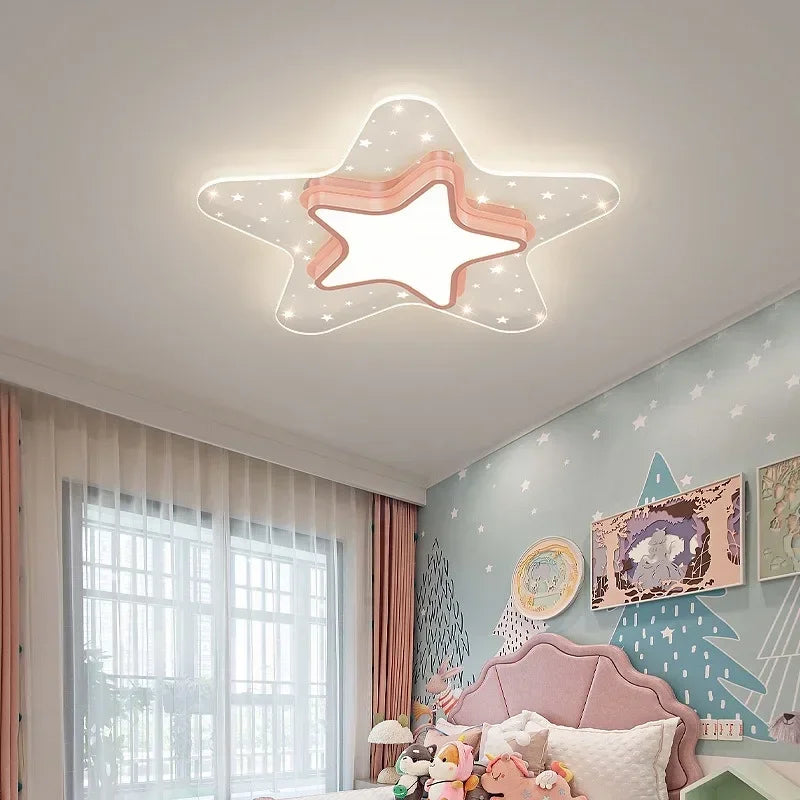 Warm LED Ceiling Lamp Children's Room Chandelier Girl Boy