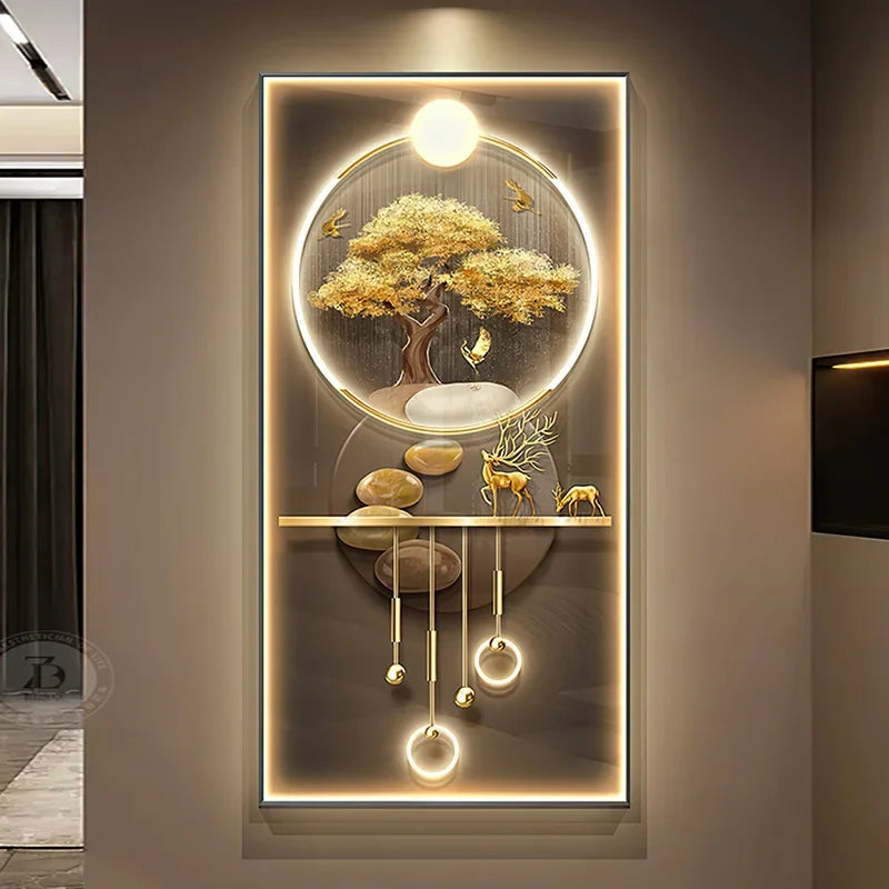 Corridor Decorative Wall Lamp LED Elk Crystal Porcelain