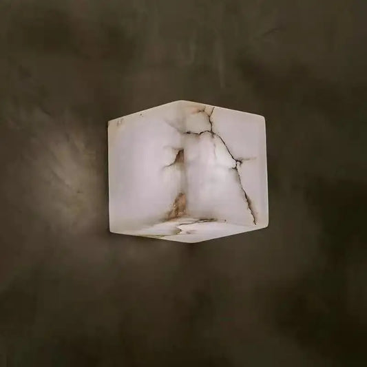 High-End Cube Natural Marble LED Wall Light