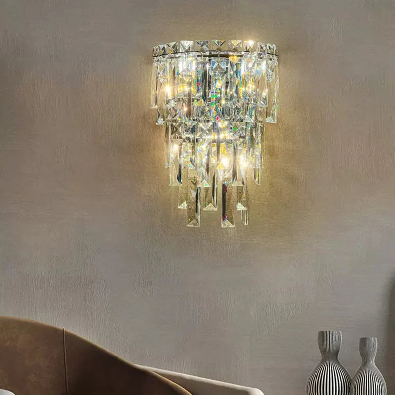 Hotel Lobby Corridor Crystal Wall Lamp