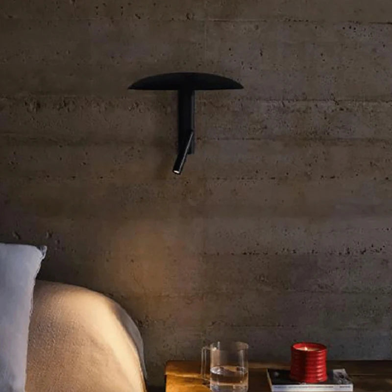 Wall Lamp 2 LEDs Black Orange Green Metal With Switch 3000K