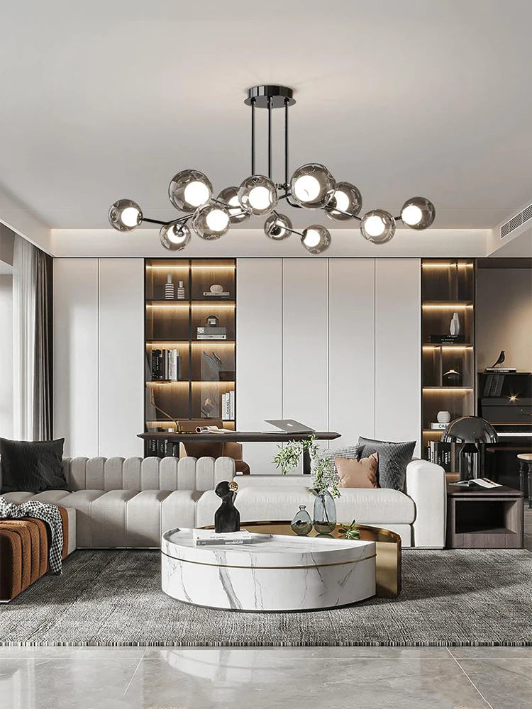 Black LED Living Room Chandelier