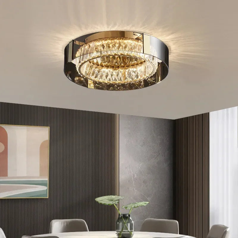 K9 Crystal LED Dimmable Ceiling Lamp Steel Body Mounted