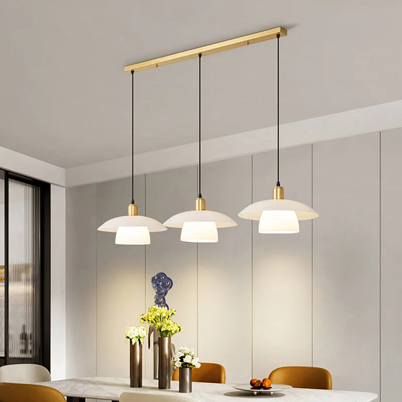 Postmodern Bedroom Bedside Copper Small Chandelier Nordic
