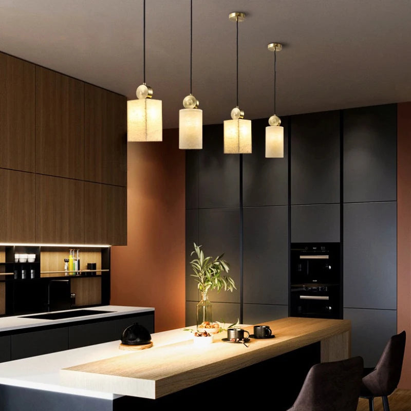 Natural Marble Chandelier G9 Bulb For Dining Room Beroom