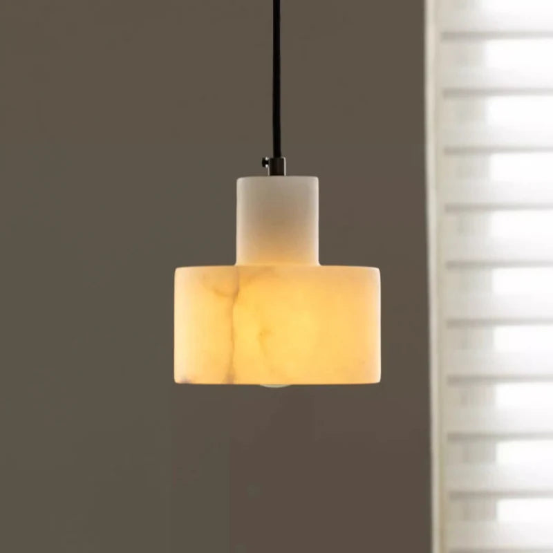 Small Pendant Light E27 Bulb Natural Marble
