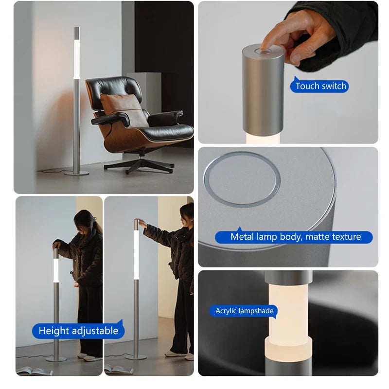 Nordic Minimalist Adjustable Touch Switch Slide Floor Lamp