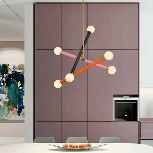 Minimalist Colorful Chandelier Art Deco