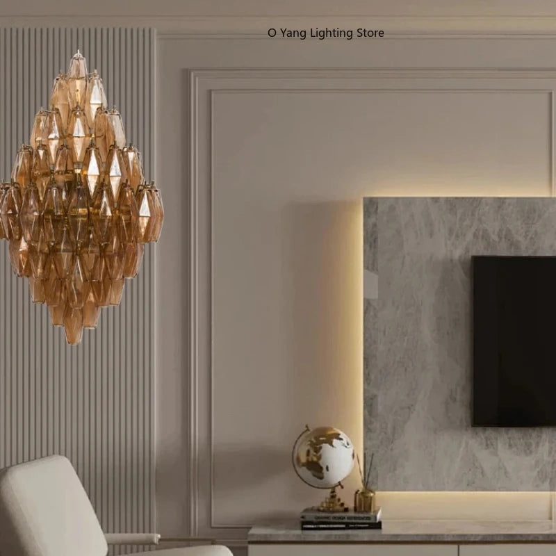Amber Glass Wall Lamp