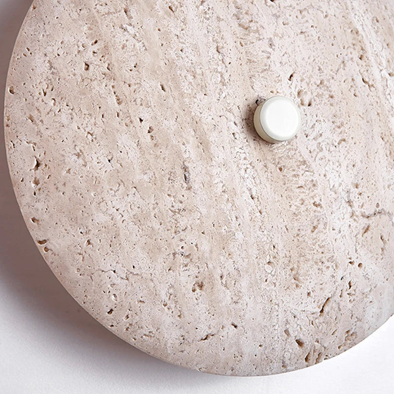 Art Round Natural Stone LED Wall Lamp