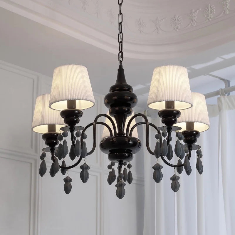 American Retro Candle E14 Chandelier Nordic Ceramic