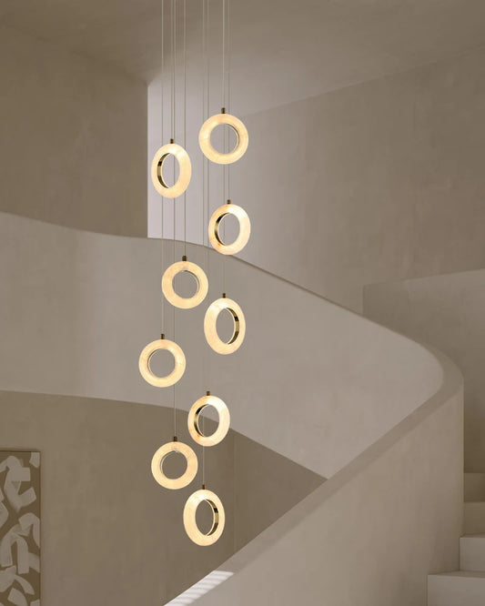 Art Classic DIY Marble Circle Chandelier