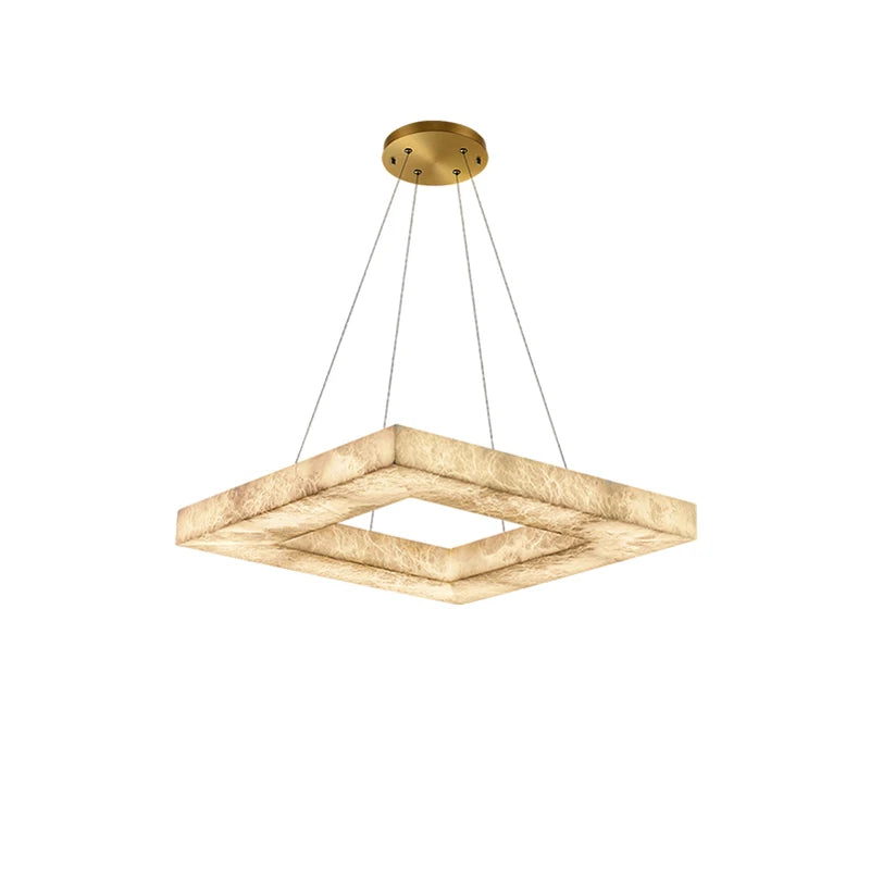 Dimmable LED Square Gold Chrome Black Pendant Light