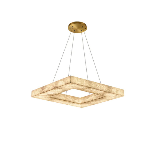Dimmable LED Square Gold Chrome Black Pendant Light