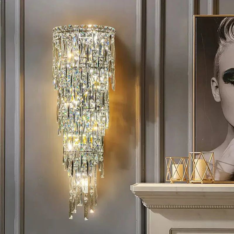 Hotel Lobby Corridor Crystal Wall Lamp
