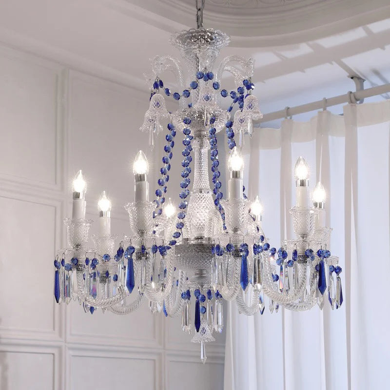 French White Candle E14 LED Chandelier Living Room K9