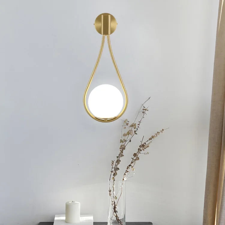Wall Lamps LED Glass Ball Golden
