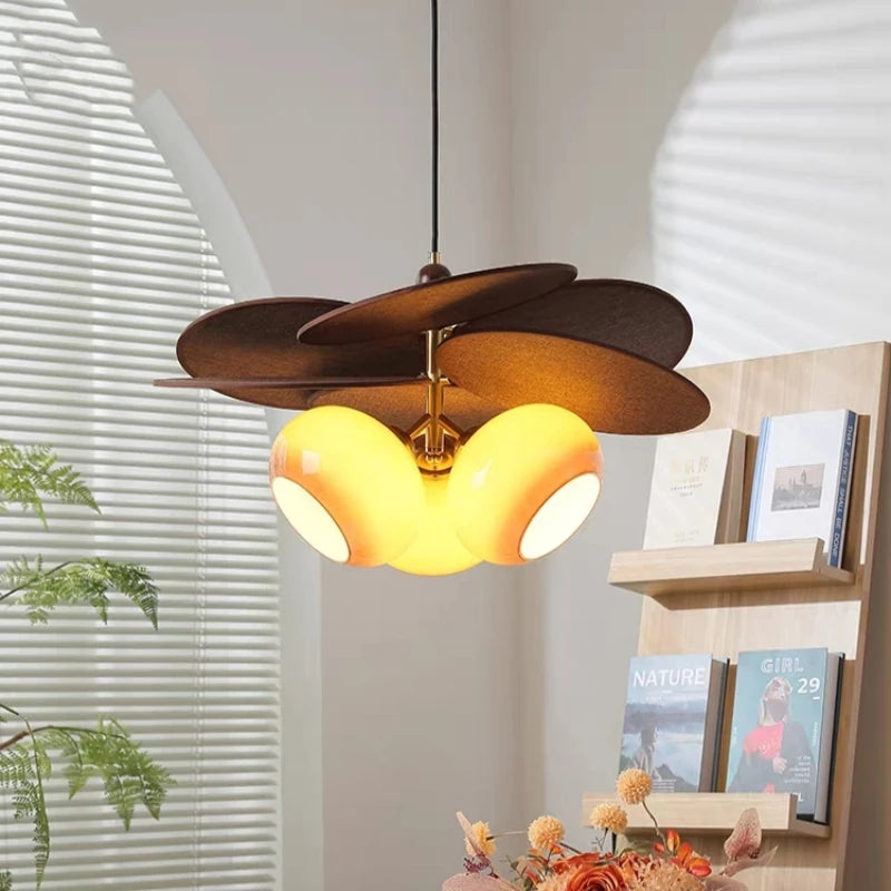 Creative Fabric Leaves Pendant Light Home Art Deco Coffee
