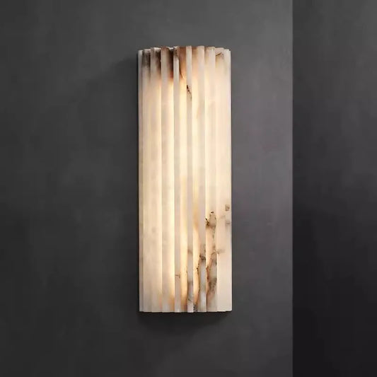 Creative Real Marble LED Wall Lamp Art Deco Room Sconce