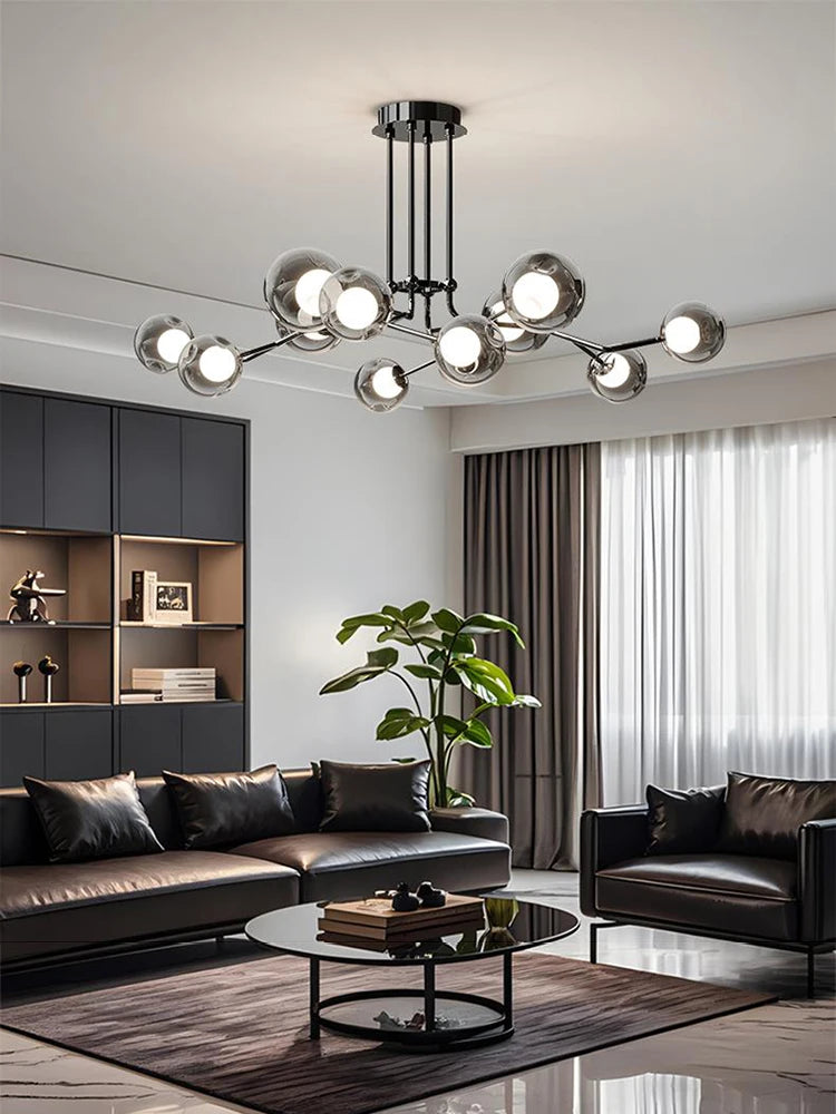 Black LED Living Room Chandelier