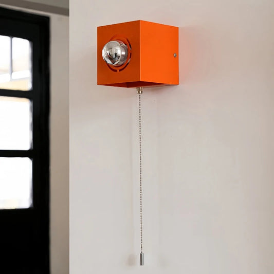 Metal Orange Wall Light Home Art E27 Bulb Indoor