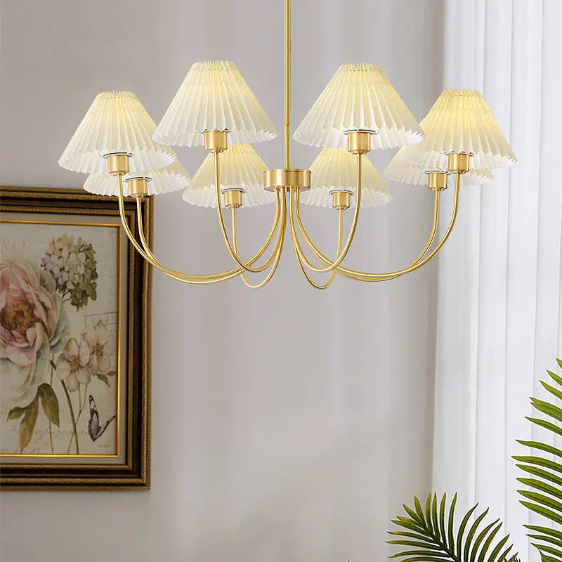 American Copper Material E27 Chandelier Nordic